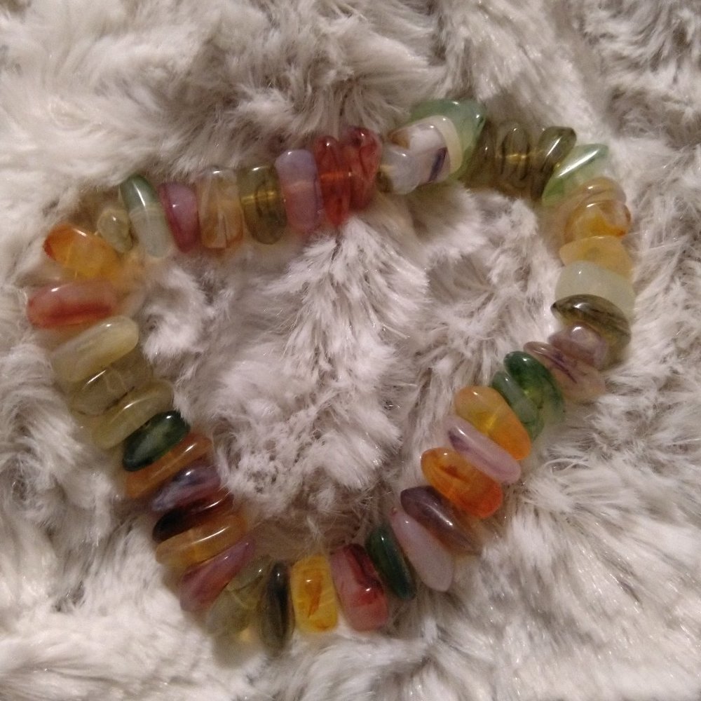 Multi-colored Semi-precious stone bracelet